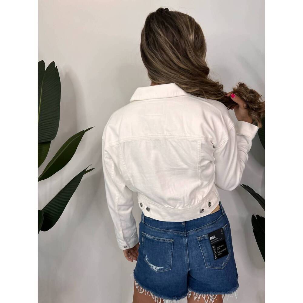 NEW PAIGE bree jacket tonal ecru in white - Picture 3 of 4